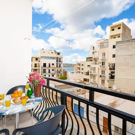 Seashells With Terrace, Just Off The Seafront In Bugibba - By Getawaysmalta *