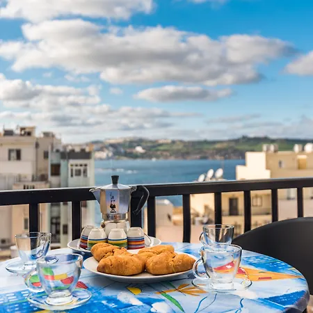 아파트 Seashells With Terrace, Just Off The Seafront In Bugibba - By Getawaysmalta 세인트폴스베이