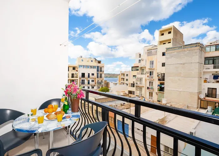 Seashells With Terrace, Just Off The Seafront In Bugibba - By Getawaysmalta *