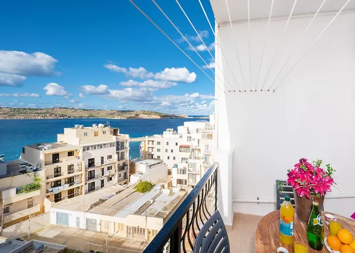 Seashells With Terrace, Just Off The Seafront In Bugibba - By Getawaysmalta